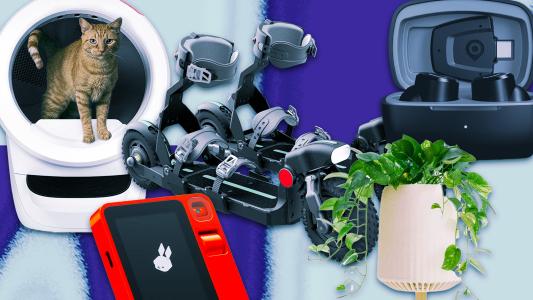 a collage of tech demonstrated at CES 2024